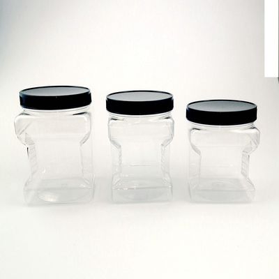 PET Clear Square Grip 4500ml Lọ nắp vặn bằng nhựa không chứa BPA
