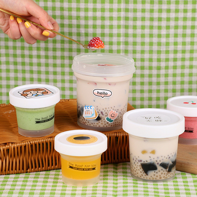 Hộp đựng kem bằng nhựa thực phẩm có nắp đậy Cốc kem tùy chỉnh
